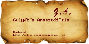 Gulyás Anasztázia névjegykártya