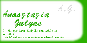 anasztazia gulyas business card